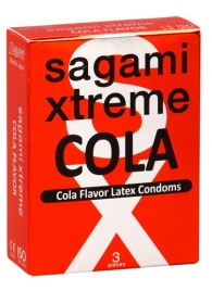 Ароматизированные презервативы Sagami Xtreme COLA - 3 шт. - Sagami - купить с доставкой в Старом Осколе