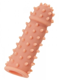 Телесная реалистичная насадка KOKOS Extreme Sleeve 03 с дополнительной стимуляцией - 12,7 см. - KOKOS - в Старом Осколе купить с доставкой