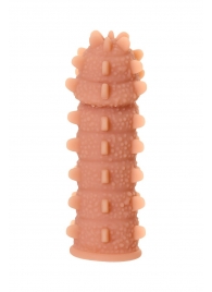 Телесная реалистичная насадка KOKOS Extreme Sleeve 04 с дополнительной стимуляцией - 12,7 см. - KOKOS - в Старом Осколе купить с доставкой