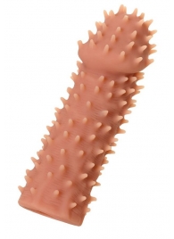 Телесная реалистичная насадка KOKOS Extreme Sleeve 07 с дополнительной стимуляцией - 12,7 см. - KOKOS - в Старом Осколе купить с доставкой