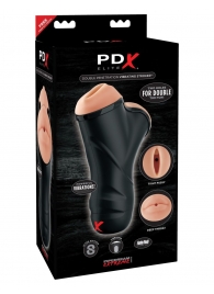 Мастурбатор в колбе с двумя тоннелями Double Penetration Vibrating Stroker - Pipedream - в Старом Осколе купить с доставкой