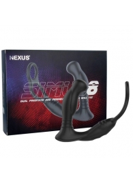 Черная анальная пробка NEXUS SIMUL8 с фиксацией на теле кольцами - Nexus Range - в Старом Осколе купить с доставкой