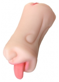 Телесный двусторонний мастурбатор Fruity Tongue - ротик и вагина - ToyFa - в Старом Осколе купить с доставкой