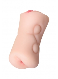 Телесный двусторонний мастурбатор Rich Fruit - вагина и анус - ToyFa - в Старом Осколе купить с доставкой