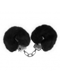 Черные меховые наручники Love с ключиками - Baile - купить с доставкой в Старом Осколе