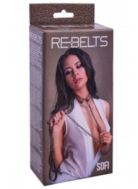 Коричневый поводок и чокер с кольцом Sofi - Rebelts - купить с доставкой в Старом Осколе