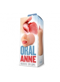 Телесный мастурбатор-ротик с язычком Oral Anne - Blush Novelties - в Старом Осколе купить с доставкой