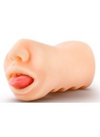 Телесный мастурбатор-ротик с язычком Oral Anne - Blush Novelties - в Старом Осколе купить с доставкой