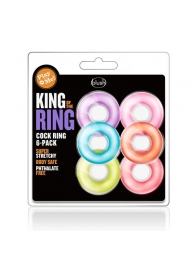 Набор из 6 эрекционных колец King of the Ring - Blush Novelties - в Старом Осколе купить с доставкой