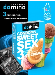 Презервативы для орального секса DOMINO Sweet Sex с ароматом мороженого - 3 шт. - Domino - купить с доставкой в Старом Осколе