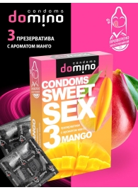 Презервативы для орального секса DOMINO Sweet Sex с ароматом манго - 3 шт. - Domino - купить с доставкой в Старом Осколе