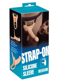 Силиконовый полый страпон на ремнях Silicone Strap-on - 16 см. - Orion - купить с доставкой в Старом Осколе