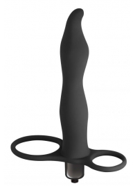 Черная вибронасадка для двойного проникновения Flirtini - 15,9 см. - Lola Games - купить с доставкой в Старом Осколе