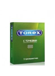 Текстурированные презервативы Torex  С точками  - 3 шт. - Torex - купить с доставкой в Старом Осколе