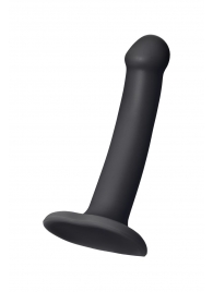 Черный фаллос на присоске Silicone Bendable Dildo S - 17 см. - Strap-on-me - купить с доставкой в Старом Осколе