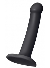 Черный фаллос на присоске Silicone Bendable Dildo S - 17 см. - Strap-on-me - купить с доставкой в Старом Осколе