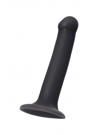 Черный фаллос на присоске Silicone Bendable Dildo M - 18 см. - Strap-on-me - купить с доставкой в Старом Осколе