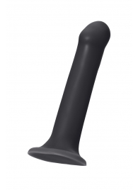 Черный фаллос на присоске Silicone Bendable Dildo L - 19 см. - Strap-on-me - купить с доставкой в Старом Осколе