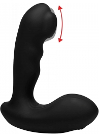 Черный стимулятор простаты Alpha-Pro 7X P-Milker Silicone Prostate Stimulator with Milking Bead - XR Brands - в Старом Осколе купить с доставкой