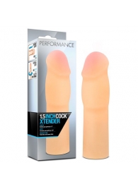 Телесная насадка-удлинитель на пенис PERFORMANCE 1.5INCH COCK XTENDER - 16 см. - Blush Novelties - в Старом Осколе купить с доставкой