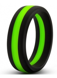 Черно-зеленое эрекционное кольцо Silicone Go Pro Cock Ring - Blush Novelties - в Старом Осколе купить с доставкой