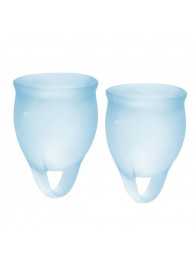 Набор голубых менструальных чаш Feel confident Menstrual Cup - Satisfyer - купить с доставкой в Старом Осколе