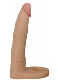Телесная насадка-фаллоимитатор для двойного проникновения - 17 см. - Lovetoy - купить с доставкой в Старом Осколе