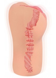 Телесный вибромастурбатор-вагина с рельефом BELLANA AUTO - KOKOS - в Старом Осколе купить с доставкой