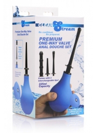 Анальный душ с 3 насадками Premium One-way Valve Anal Douche Set - XR Brands - купить с доставкой в Старом Осколе