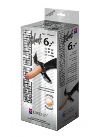 Пояс-трусики с насадкой Glamour - 17 см. - LOVETOY (А-Полимер) - купить с доставкой в Старом Осколе