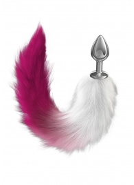 Серебристая анальная пробка с розовым хвостом Galaxy - Lola Games - купить с доставкой в Старом Осколе