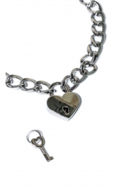 Серебристый ошейник Embrace с ключиком - Lola Games - купить с доставкой в Старом Осколе