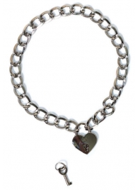 Серебристый ошейник Embrace с ключиком - Lola Games - купить с доставкой в Старом Осколе