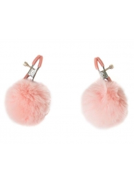 Зажимы на соски Angelic с розовыми меховыми шариками - Lola Games - купить с доставкой в Старом Осколе