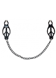 Зажимы на соски Darkside с цепочкой - Lola Games - купить с доставкой в Старом Осколе