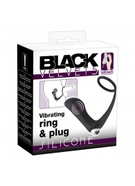 Черное эрекционное кольцо с анальной вибропробкой Vibrating Ring   Plug - Orion - в Старом Осколе купить с доставкой