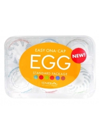 Набор из 6 мастурбаторов Tenga EGG Easy Beat с различным рельефом - Tenga - в Старом Осколе купить с доставкой