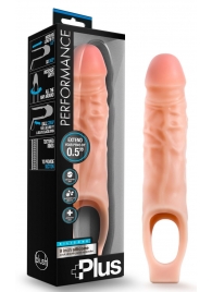 Телесный реалистичный фаллоудлинитель 9 Inch Silicone Cock Sheath Penis Extender - 22,86 см. - Blush Novelties - в Старом Осколе купить с доставкой