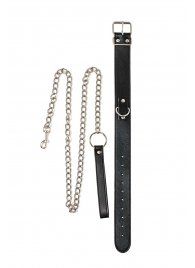 Черный ошейник с поводком Wild - Lola Games - купить с доставкой в Старом Осколе