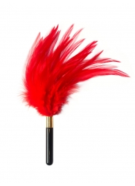 Красный перьевой тиклер Plume - 23 см. - Lola Lingerie - купить с доставкой в Старом Осколе