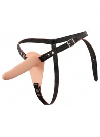 Телесный поясной страпон с вибрацией Vibrating Strap-On - 15,7 см. - Orion - купить с доставкой в Старом Осколе