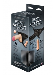 Черный пояс для женщин BEST SELECT с 3 насадками - LOVETOY (А-Полимер) - купить с доставкой в Старом Осколе