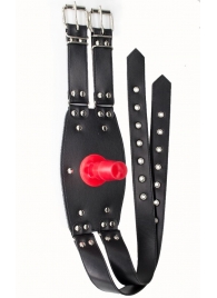 Черный узкий пояс на бедро с телесной насадкой - LOVETOY (А-Полимер) - купить с доставкой в Старом Осколе