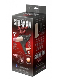 Реалистичный страпон Woman Midi с вагинальной пробкой - 19 см. - LOVETOY (А-Полимер) - купить с доставкой в Старом Осколе
