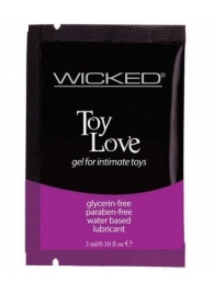 Лубрикант на водной основе для использования с игрушками WICKED Toy Love - 3 мл. - Wicked - купить с доставкой в Старом Осколе