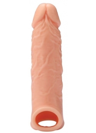 Телесная насадка EXTENDER WITH BALL STRAP 6.5 - 17 см. - Dream Toys - в Старом Осколе купить с доставкой