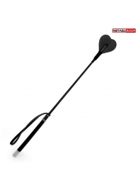 Черный стек с наконечником-сердечком - 54 см. - Notabu - купить с доставкой в Старом Осколе