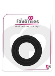 Набор из 3 эрекционных колец SILICONE COCKRINGS - Dream Toys - в Старом Осколе купить с доставкой