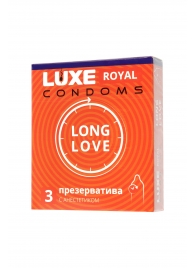 Презервативы с продлевающим эффектом LUXE Royal Long Love - 3 шт. - Luxe - купить с доставкой в Старом Осколе