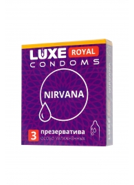 Презервативы с увеличенным количеством смазки LUXE Royal Nirvana - 3 шт. - Luxe - купить с доставкой в Старом Осколе